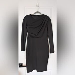 Chloe Kristyn Women’s Bianca Ponte Knit Half Sleeve Dress Black Size XS